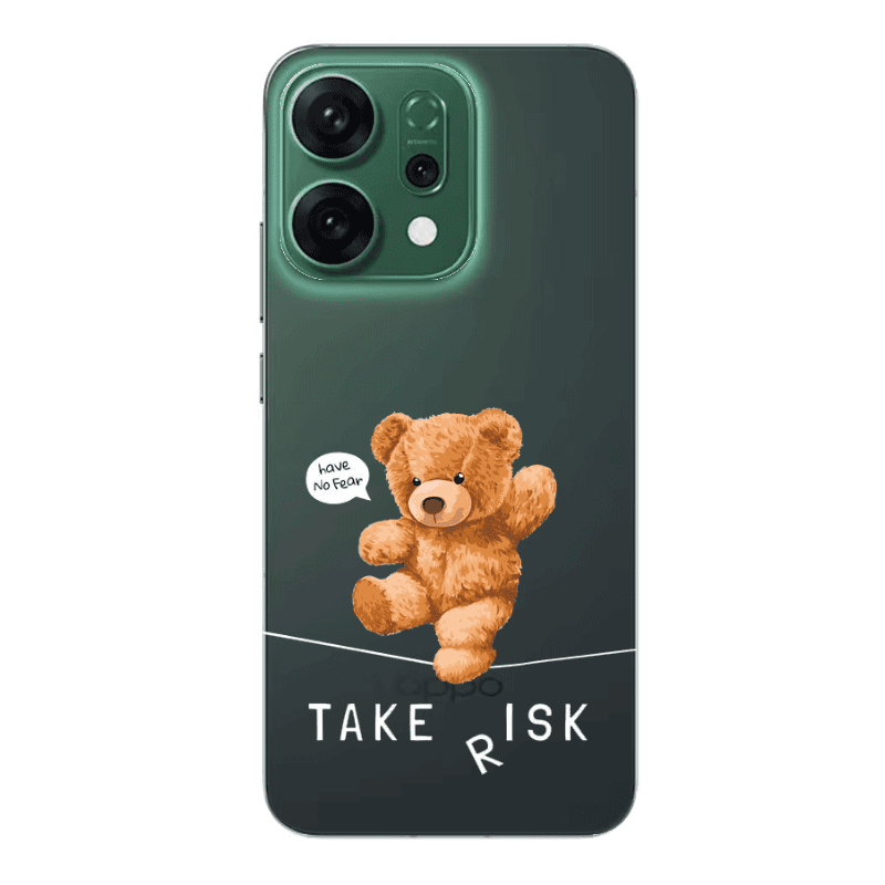 Oppo RENO 14 Take risk Transparent Silicone TPU Θήκη